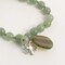 Earth's Jewels Semi-Precious Aventurine Natural Green Gemstone Bracelet, Agate & Clover Charm
